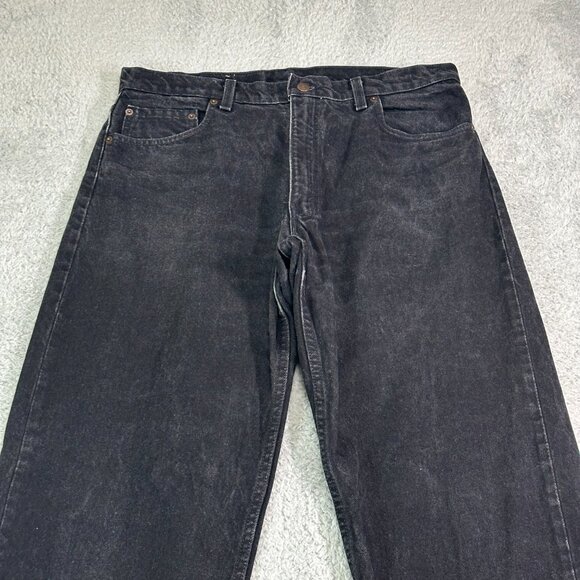 Vintage Levis 550 Jeans Mens 36x36 Black Relaxed Fit Leg Tapered 90s Denim Usa - Picture 3 of 14